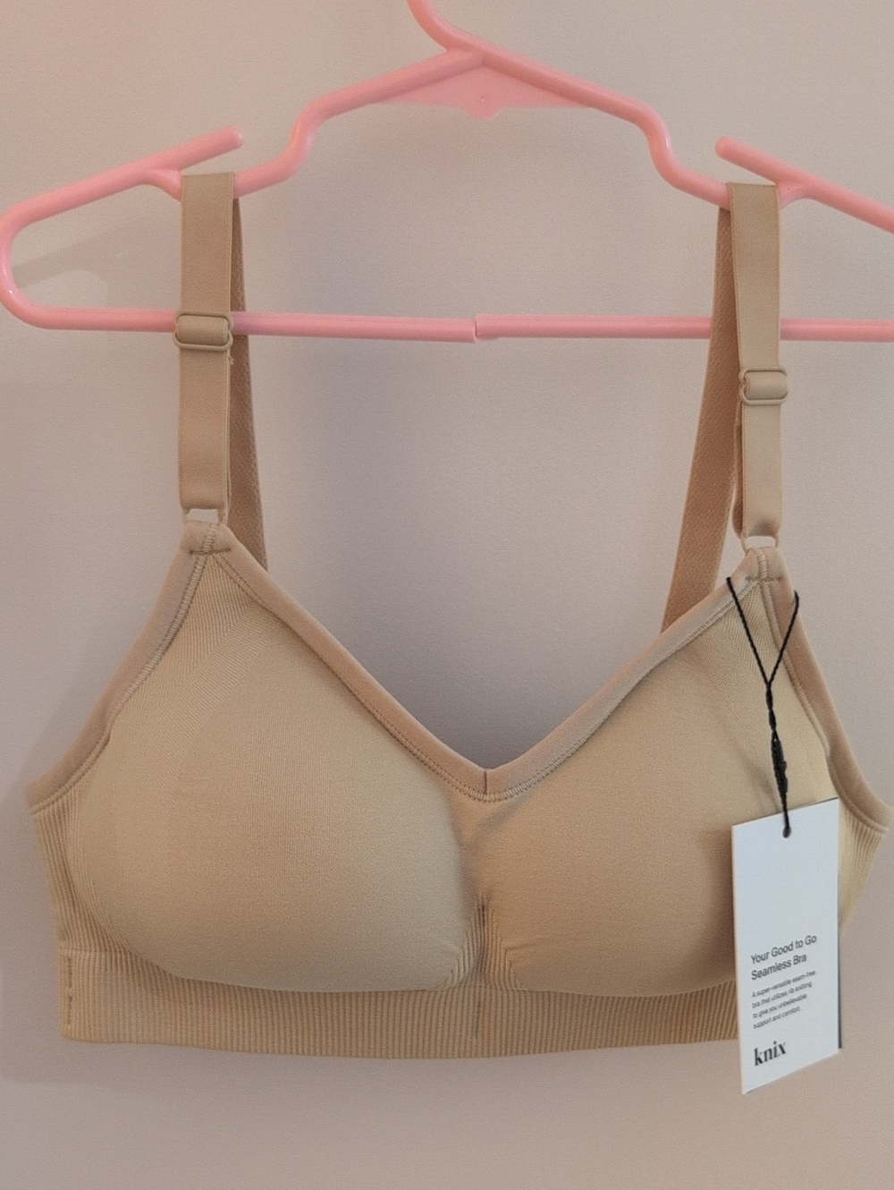 knix Seamless Nude Beige Wireless Bra